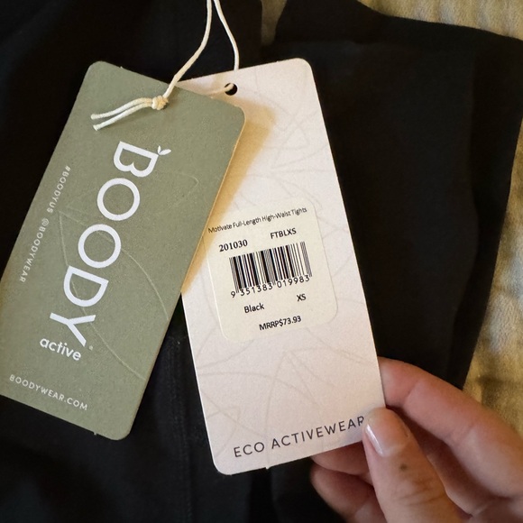 Boody Motivate Full-Length High-Waist Tights - Size XS - Picture 8 of 9